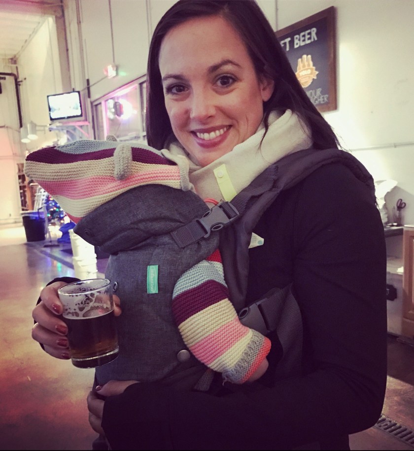 Photo of author with daughter at Yolo Brewing in Sacramento California